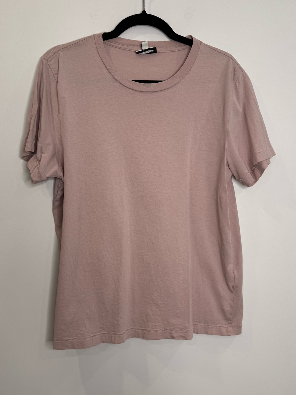 Frank and Oak Classic Women’s Crew Neck Tee Dusty Pink organic cotton sz large